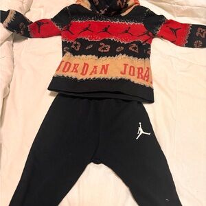 Jordan Kids Black Joggers with White Logo